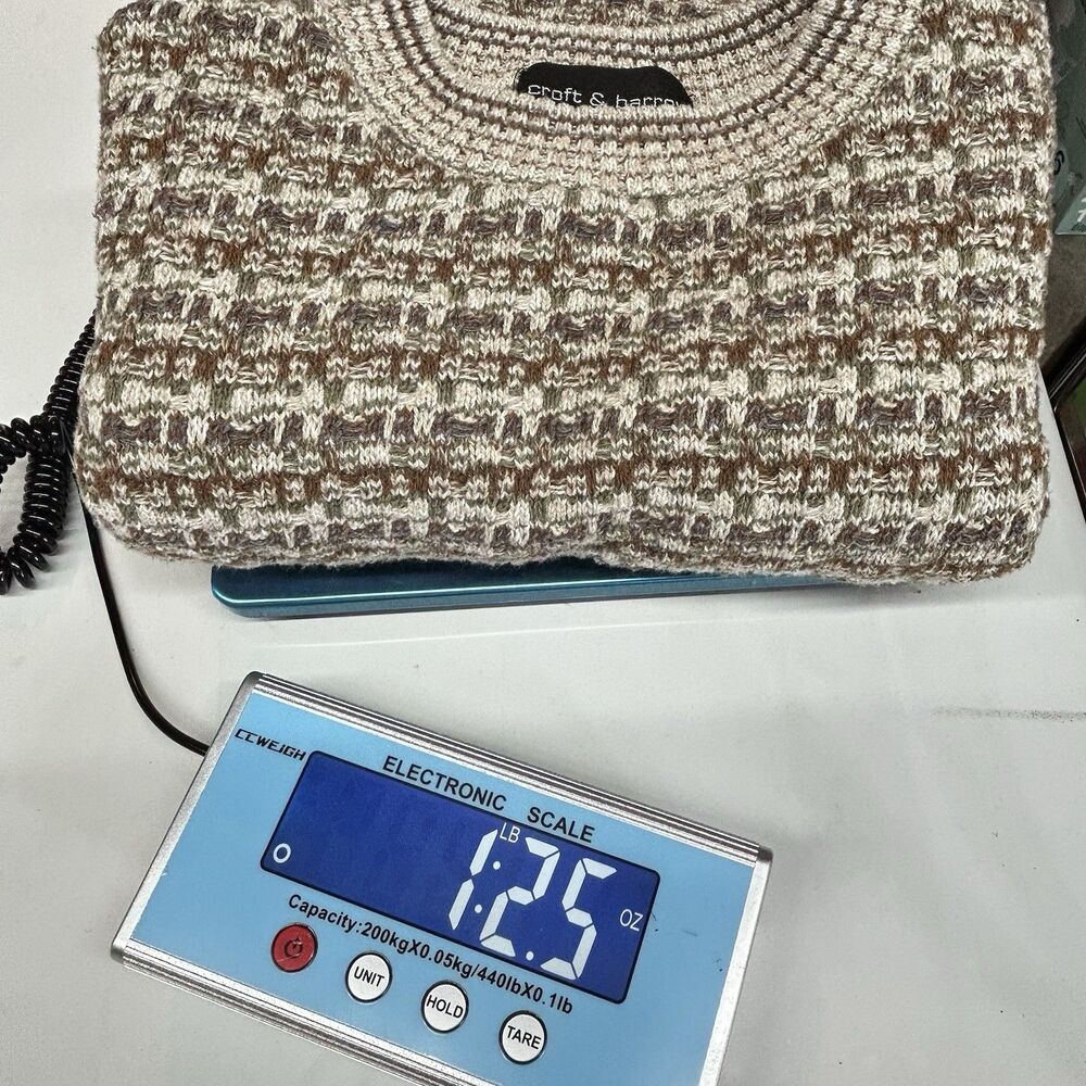Vtg Croft & Barrow Sweater Mens Large Beige Cream Knit Pullover USA Grandpa Dad - Picture 13 of 13